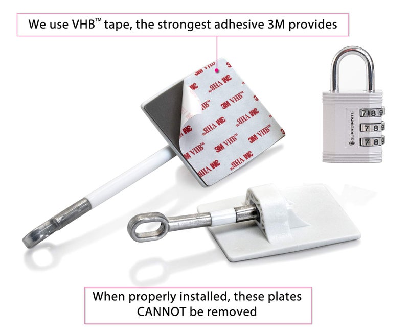 Guardianite Refrigerator Lock (White with Silver Combination Padlock) - Image 3